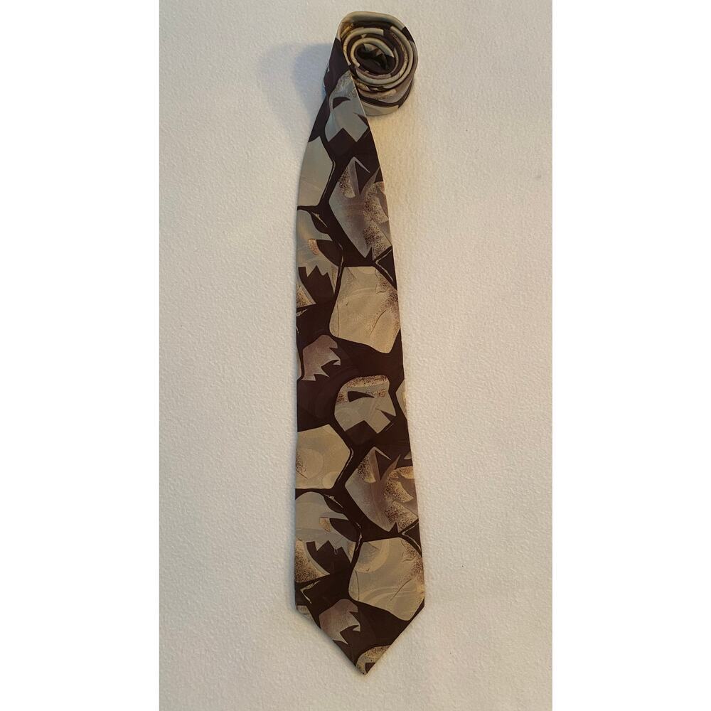 Pierre Cardin Men’s 58 Inch 100% Silk Necktie Multicolor Abstract Career